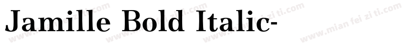 Jamille Bold Italic字体转换